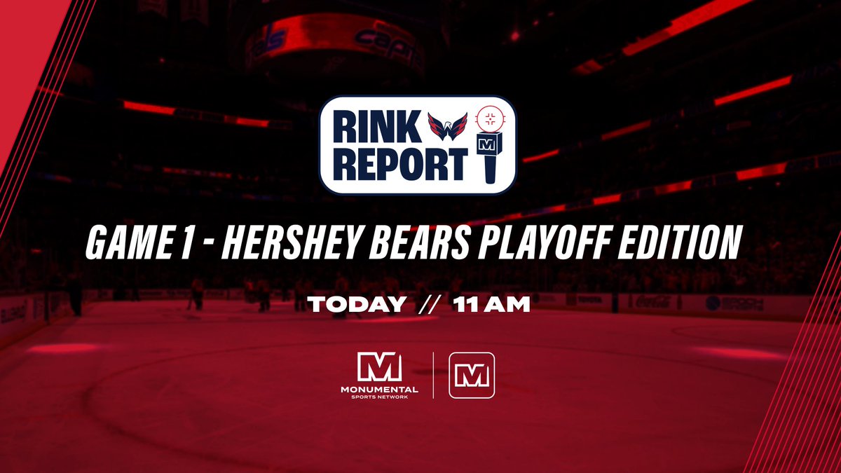 The grind don't stop for @Tarik_ElBashir and @JohnWaltonPxP! Tune in to a brand new @Capitals Rink Report all about tonight's @TheHersheyBears matchup and their #CalderCup playoff run 🔗: monsports.net/hersheybears