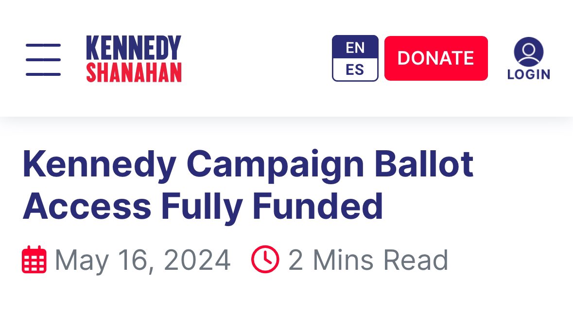 RFK Jr. campaign has secured “funding to fulfill ballot access in all 50 states” with $8 million from VP candidate Nicole Shanahan Shanahan: “This isn’t just about funding our own campaign” “We want to liberate presidential elections from the grip of the existing two-party