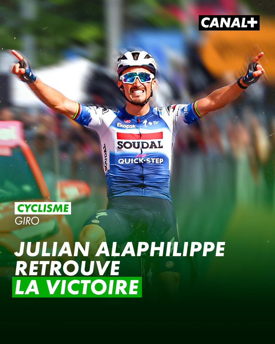 🚴 JULIAN ALAPHILIPPE REMPORTE LA 12E ÉTAPE DU GIRO ! 🇫🇷

Il n'avait plus gagné depuis presque un an et devient le 109e coureur à remporter une étape sur les 3 Grands Tours 👏

#Giro