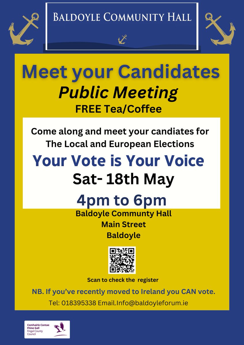 You are all invited !

Meet your Candidates

Saturday 18th May- 4pm to 6pm

<a href="/BaldoyleF/">Baldoyle Forum Clg</a> have invited all candiates running in the upcoming elections from Howth- Malahide

For more details of the day click link below:
baldoyleforum.ie/news-and-event…
