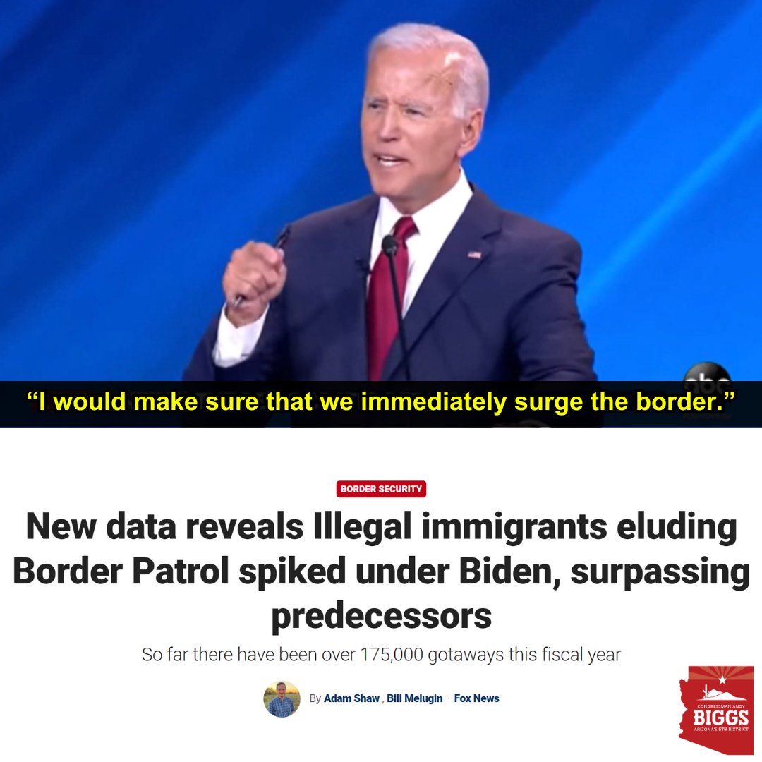 Today is day 1,212 of Biden's presidency and our southern border remains wide open. There were more gotaways in Biden's first three years than from FY2010-FY2020 combined. Read more here: 📌tinyurl.com/2yzuah6z