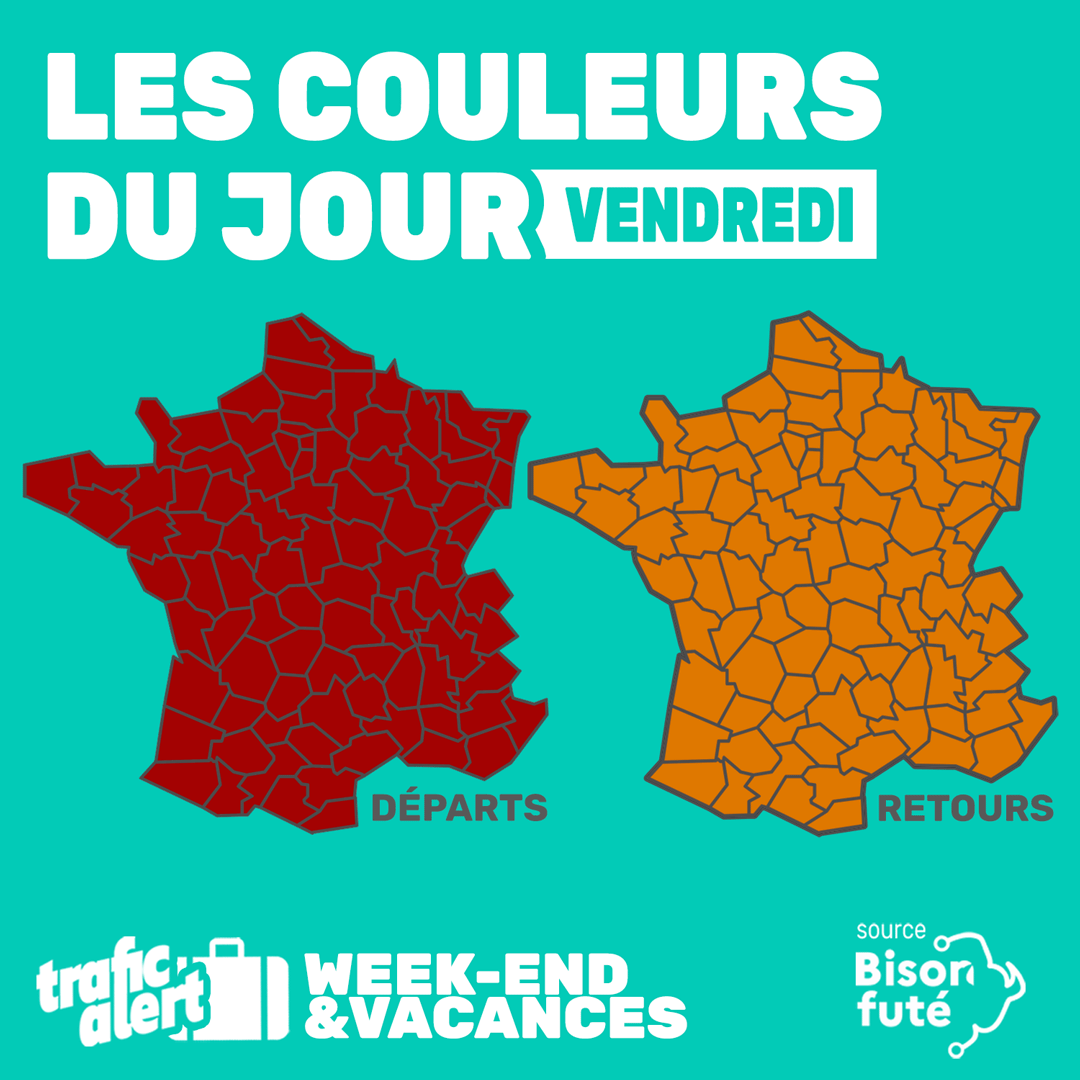 📅 COULEURS DEMAIN | Une journée de départs mais aussi des retours sensibles. #BisonFuté #prévisions #couleurs +sur  ift.tt/MG1Qi3h