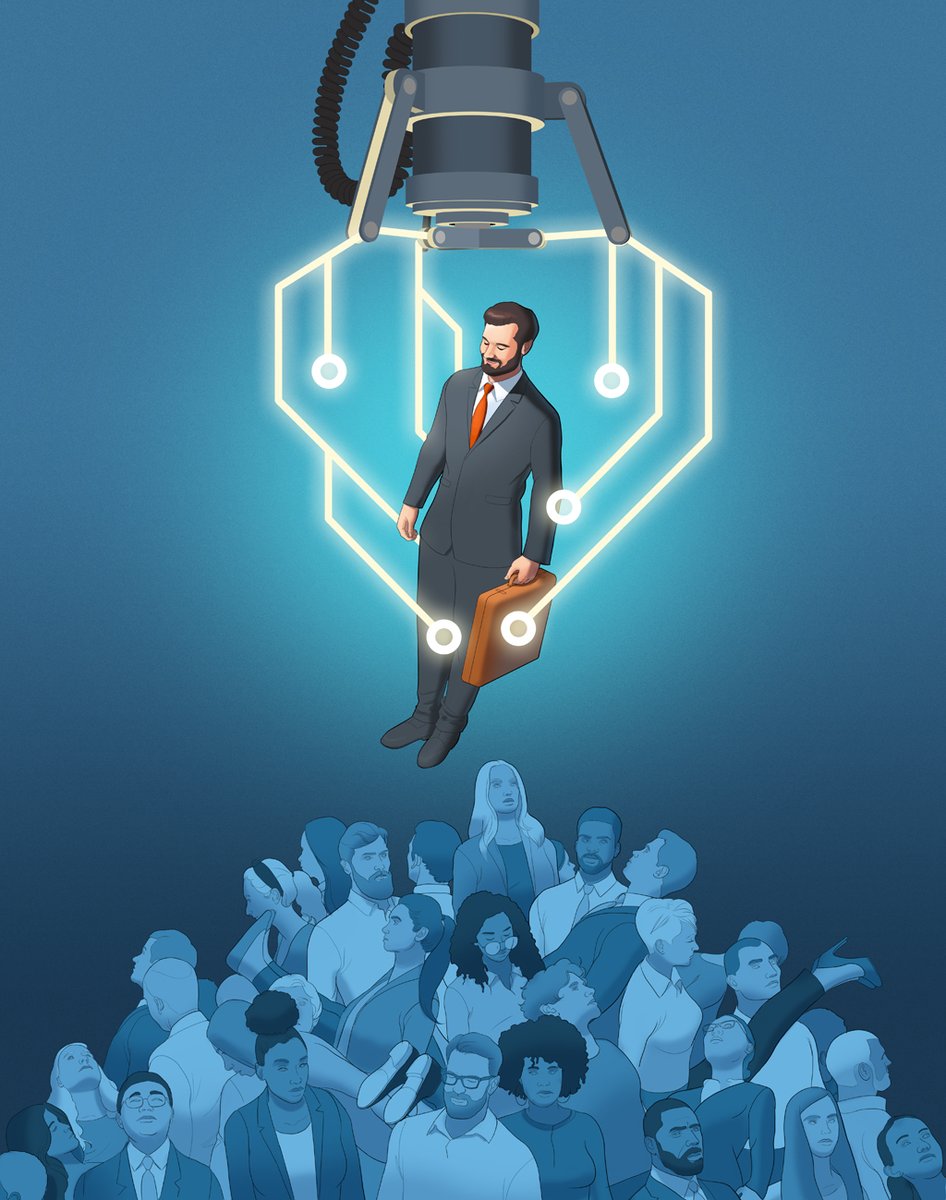 New illustration published! A.I. Recruiters in the job market, this week on @LEXPRESS
.
#AI #artificialintelligence #intelligenceartificielle #HR #recruiting #jobmarket #illustration #editorialillustration #conceptualillustration #artdirection