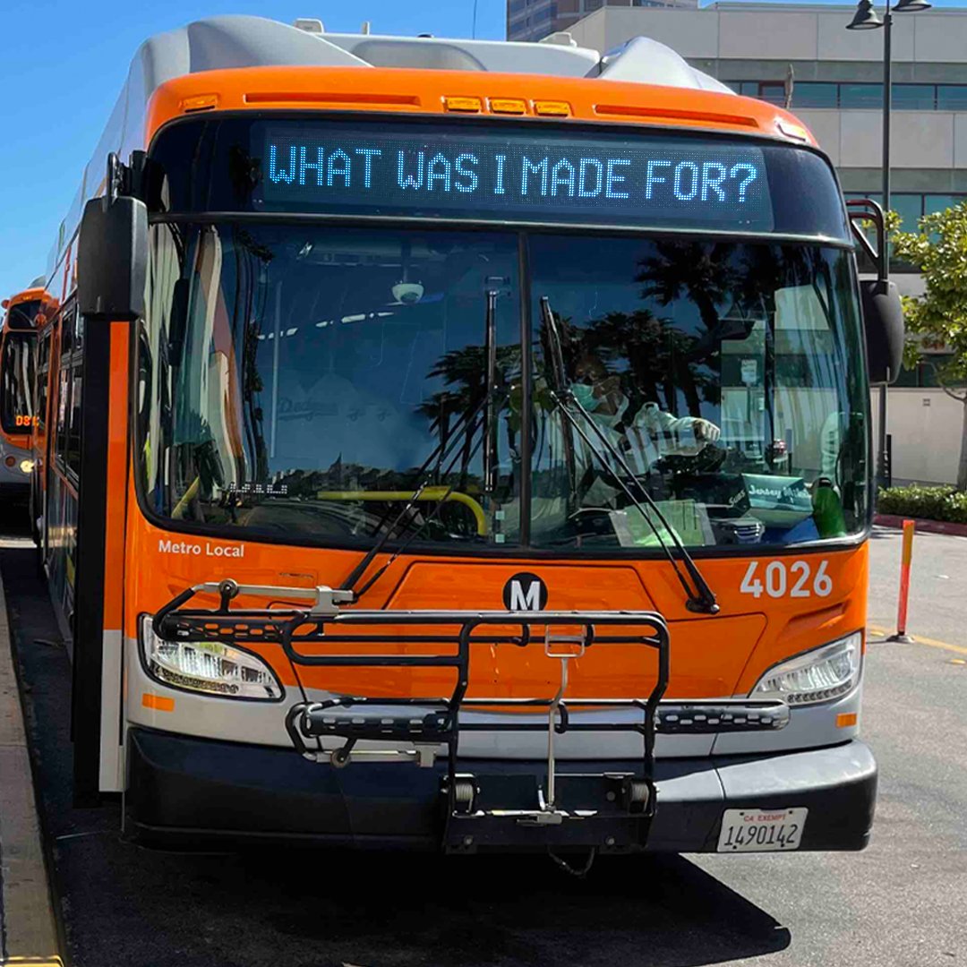 Go Metro to listening party for Billie Eilish album tonight at Forum! To give 🌎 a helping hand, Billie is helping us run shuttles from C & K Lines to Forum Also: all rides FREE on Metro on Thurs for Bike Day Plan your trip with Google/Apple maps, metro.net