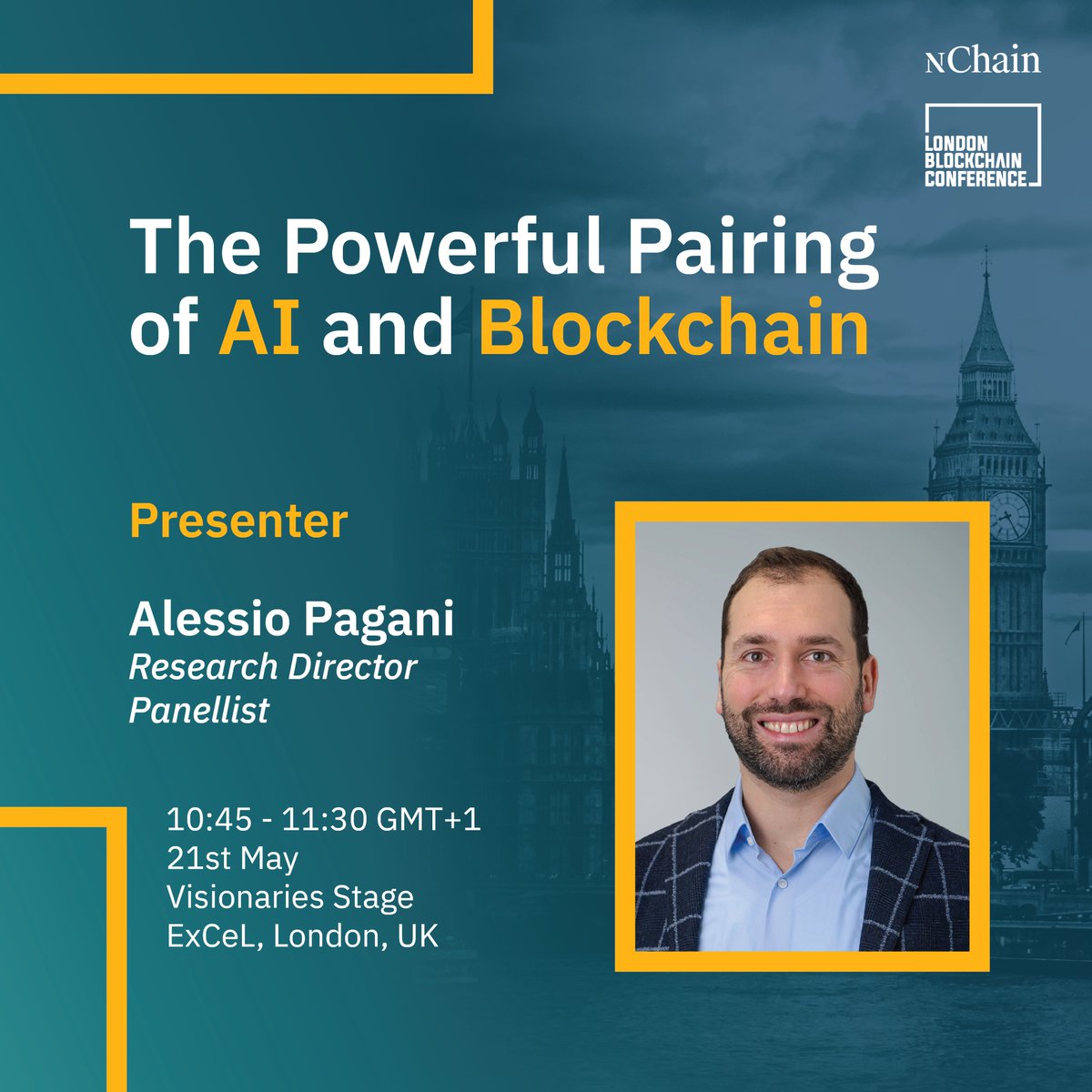 At the upcoming @LDN_Blockchain Conference, Alessio Pagani @_elluff , our Research Director, will participate in the panel ‘The Powerful Pairing of AI and Blockchain’ . During the session, Alessio will share his ideas on how Blockchain and Artificial Intelligence will work