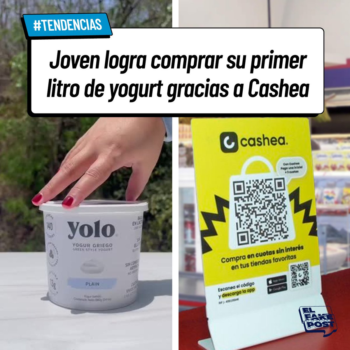 #TENDENCIAS Joven logra comprar su primer litro de yogurt gracias a Cashea.

'Incluso pienso ser un poco irresponsable financieramente y endeudarme más comprando 100 gramos de queso parmesano', declaró la joven emocionada.