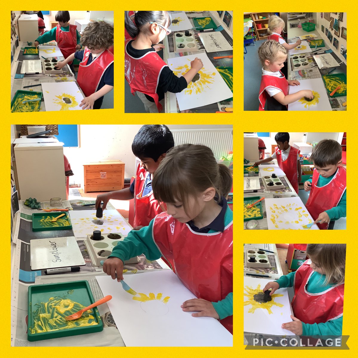 We’ve been busy painting fork print sunflowers!🌻#RadnorD1