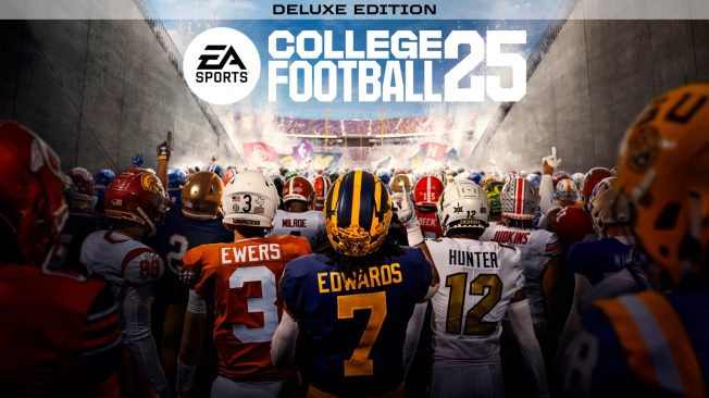 The official cover for EA College Football 25:

$150 for the deluxe edition, $70 for the regular edition.