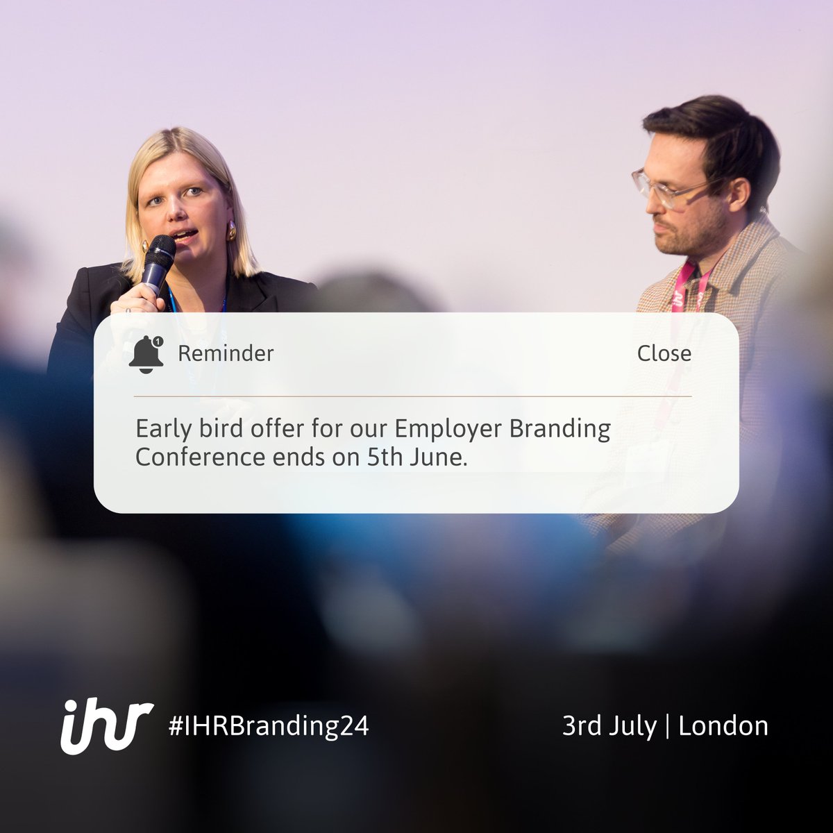 Our early bird offer for #IHRBranding24 ends in just two weeks. Early bird tickets are selling fast, secure your place for just £109 while this offer lasts: hubs.li/Q02wN7pl0