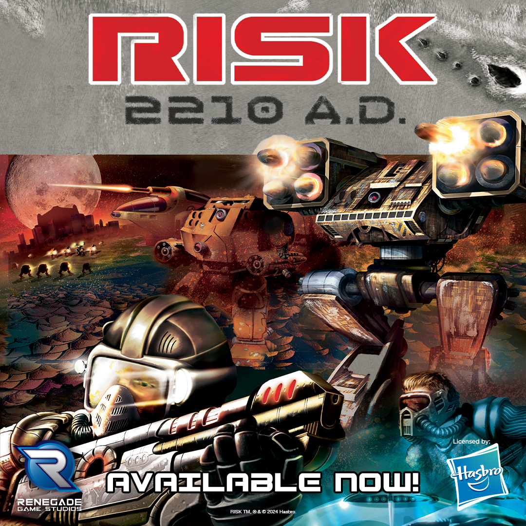 Risk 2210 A.D. is AVAILABLE NOW! 🎉 Enjoy classic Risk gameplay with some new twists! Order Here 👉 brnw.ch/21wJQly