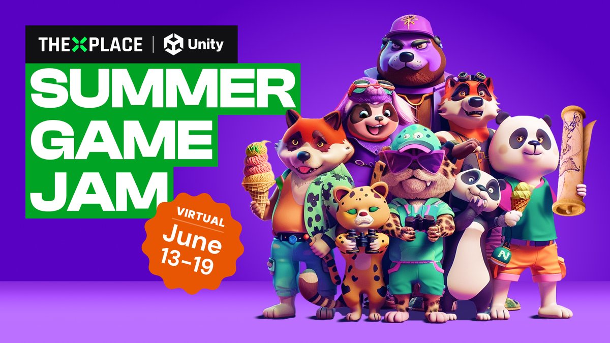 It’s time to JAM! Join @TheXPlace and Unity as we put on a summer game jam to sharpen those skills! Make new friends, test your limits and take in workshops in this epic event! We’ll see you June 13-19, 2024! Learn More: on.unity.com/4bhFy62