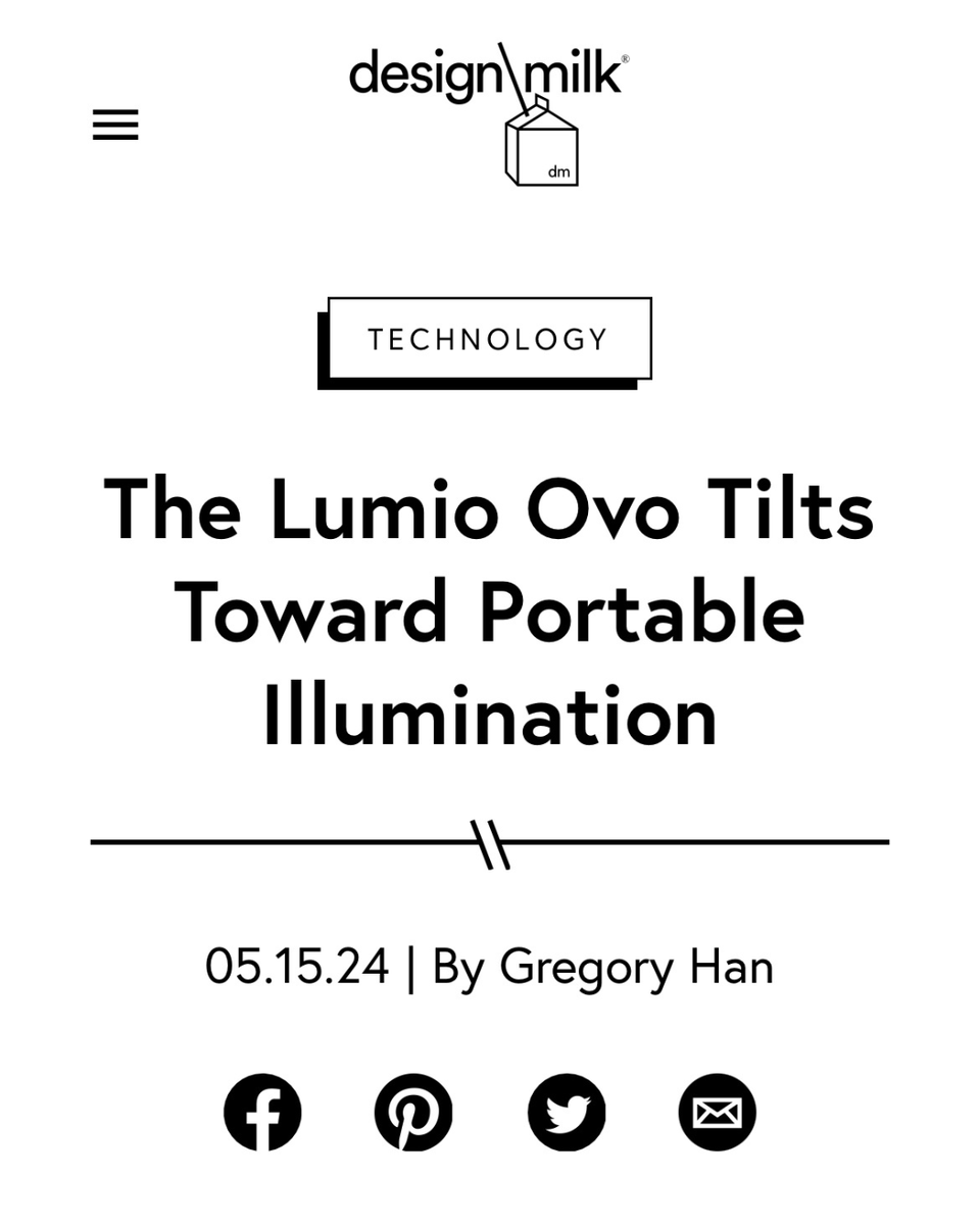 HelloLumio's tweet photo. We're thrilled to share that @designmilk has featured our new Ovo desk lamp! A huge thank you to @typefiend for the wonderful article. Check out the full story on Design Milk to learn more about our newly launched product.

https://t.co/1VDXstwiAJ

#designmilk #lumio #hellolumio https://t.co/9DugHPN0b2