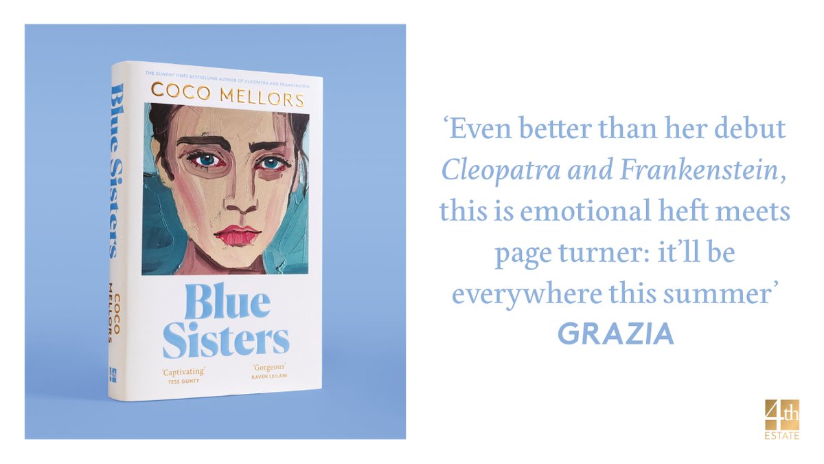 Set between London, Paris, LA and New York, BLUE SISTERS is the moving, funny, story of three sisters dealing with grief and addiction in the wake of the deal of their beloved fourth sister Nicky 💙 Out next week! Pre-order here: lnkfi.re/bbMYmU