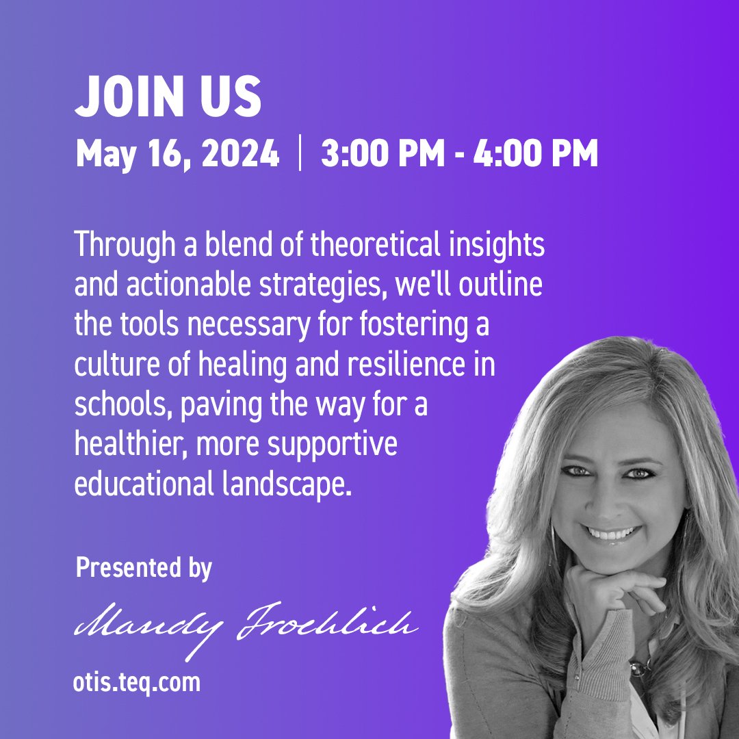 Educator mental health is a real issue, and @froehlichm & OTIS are here to help! Join this session today at 3PM EDT as we address healing in education and more strategies to get started. Sign up here: hubs.ly/Q02xdPRm0 #edchat #educatorPD #MentalHealthAwareness