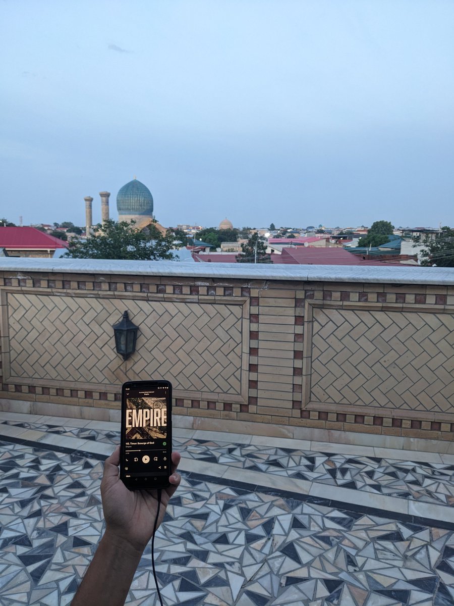 The only way to experience Samarkand - listening to the episode on Timur against the backdrop of Gur-i- Amir! @DalrympleWill @tweeter_anita @empi