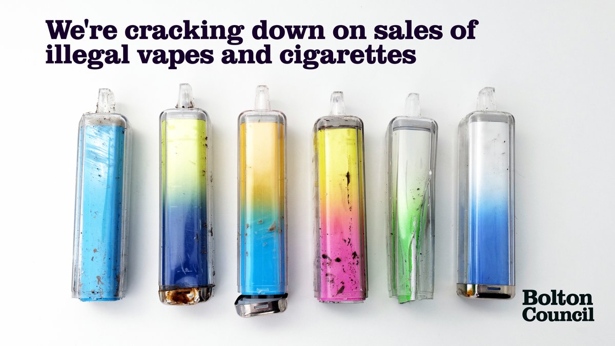 Trading standards officers have seized more illegal vapes and cigarettes during visits to 3 shops in Bolton this week 🚫586 illegal vapes 🚫742 illegal cigarettes
