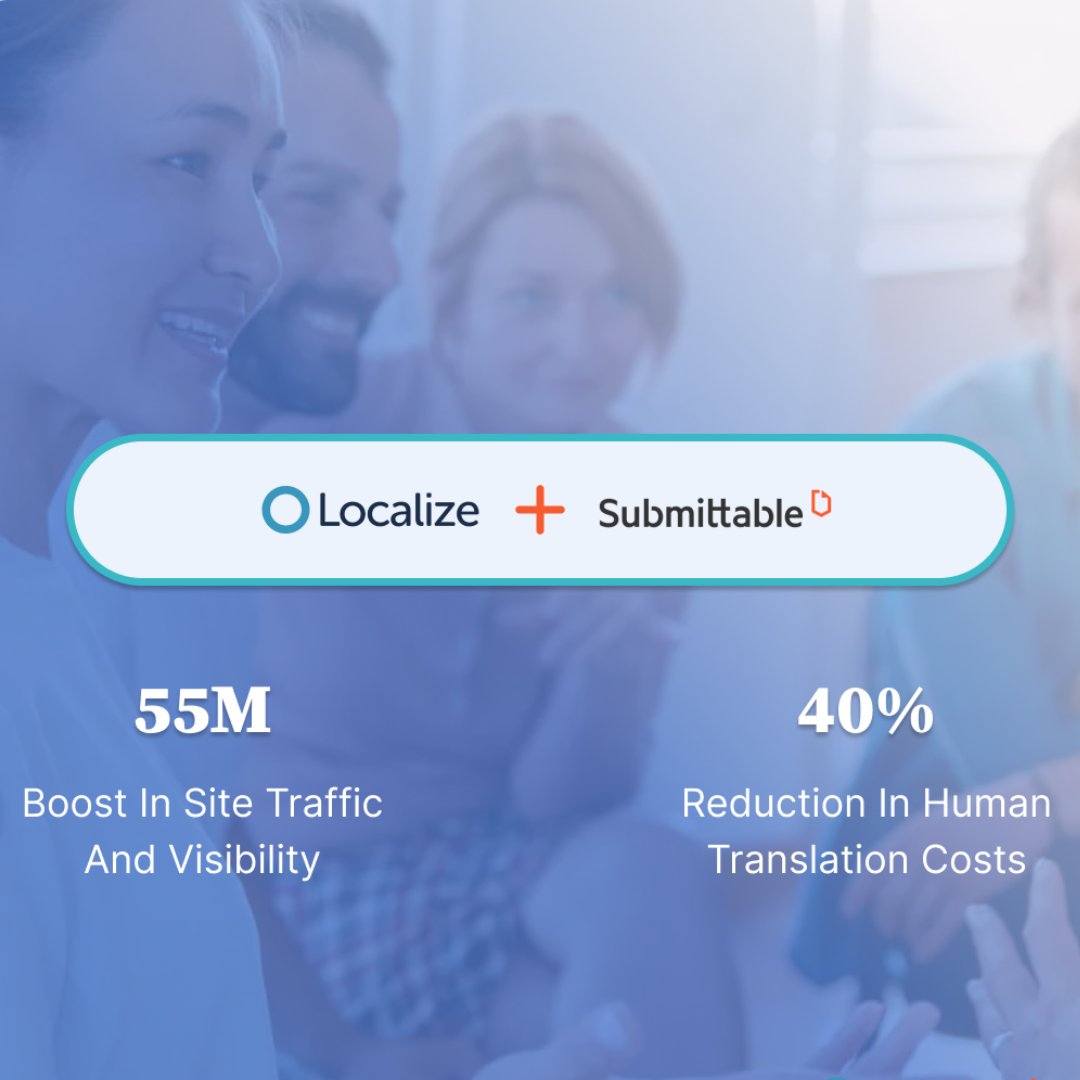 LOCALIZE 🤝 SUBMITTABLE

Submittable reduces human translation costs by 40% with Localize! 🚀 

See the full story here 👉 hubs.ly/Q02xpL3l0

#localization #globalbusiness