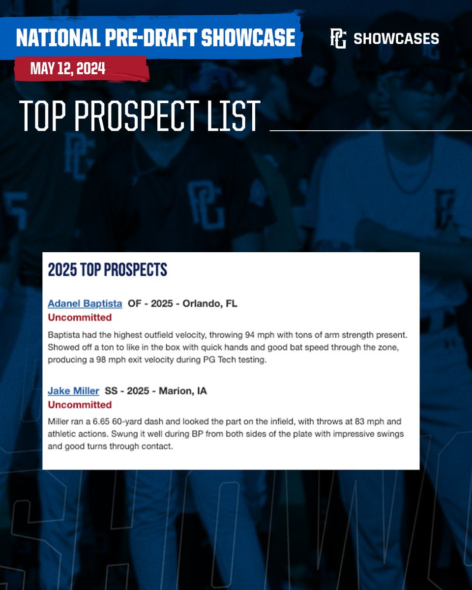 Top Prospect List: National Pre-Draft Showcase bit.ly/3wryWTO