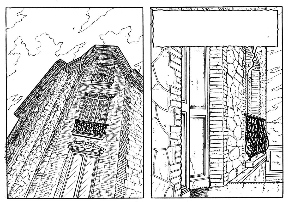 Strip encré de mon #adaptation en #BD de l'œuvre de Claude Aveline, 'La double mort de Frédéric Belot'. #Illustration #Drawing #bandedessinée #romanpolicier #detectivenovel #romangraphique #graphicnovel #comics #2dart