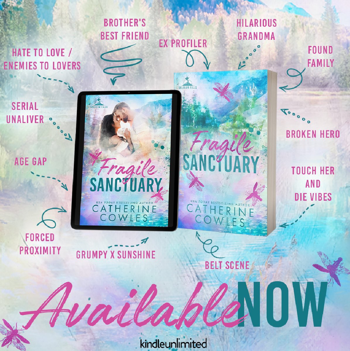 💗FRAGILE SANCTUARY IS LIVE🎉 A brand-new small town romance from @CatherineCowles is available now! Get Your Copy - geni.us/FragileSanctua… #smalltownromance #catherinecowles #brothersbestfriendtrope #agegaptrope #slowburnromance #newromancerelease #ansonandrhodes