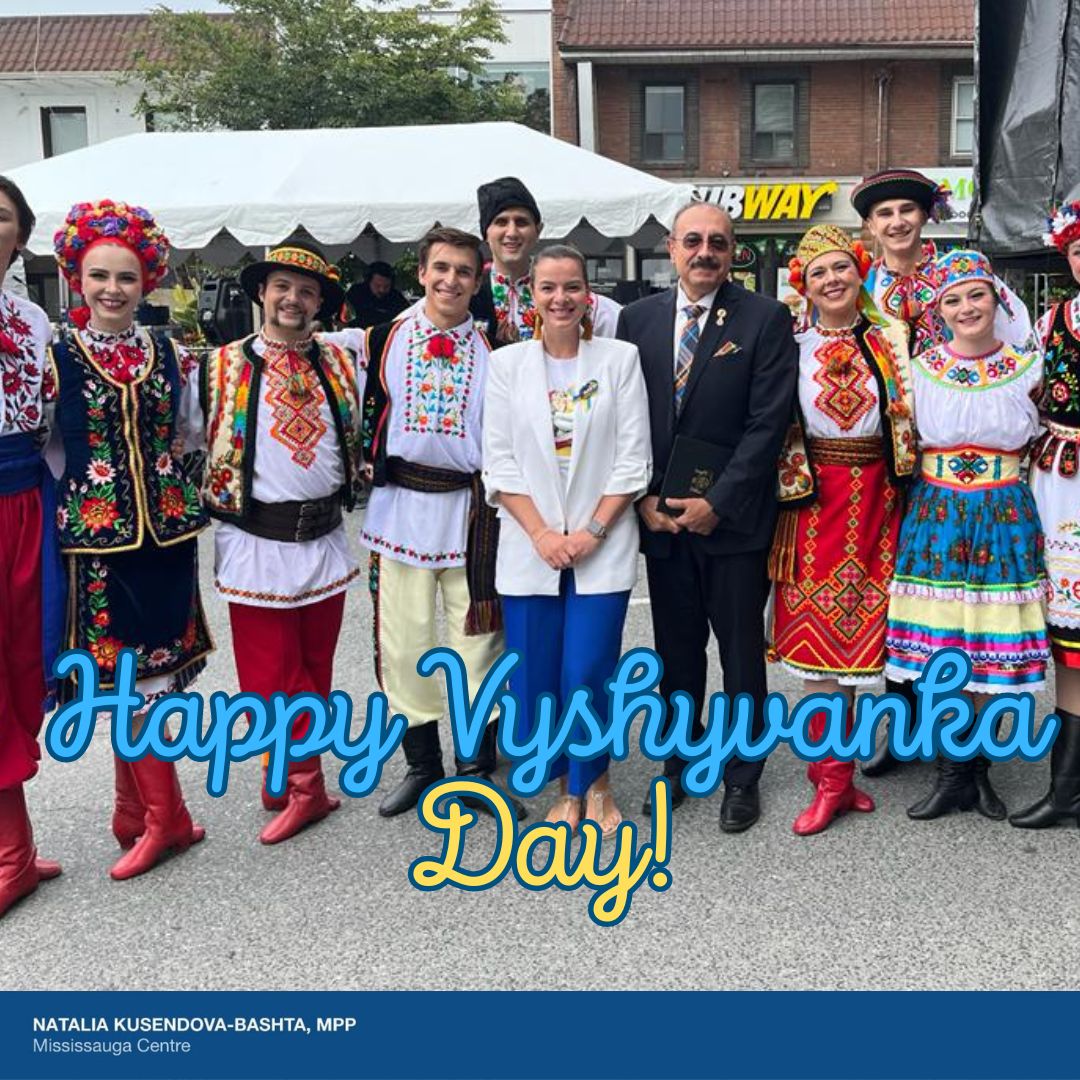 Today I join Ontario's Ukrainian community in recognizing #Vyshyvanka Day! Vyshyvankas are traditional embroidered shirts that symbolize Ukraine’s rich culture and heritage. #HappyVyshyvankaDay!