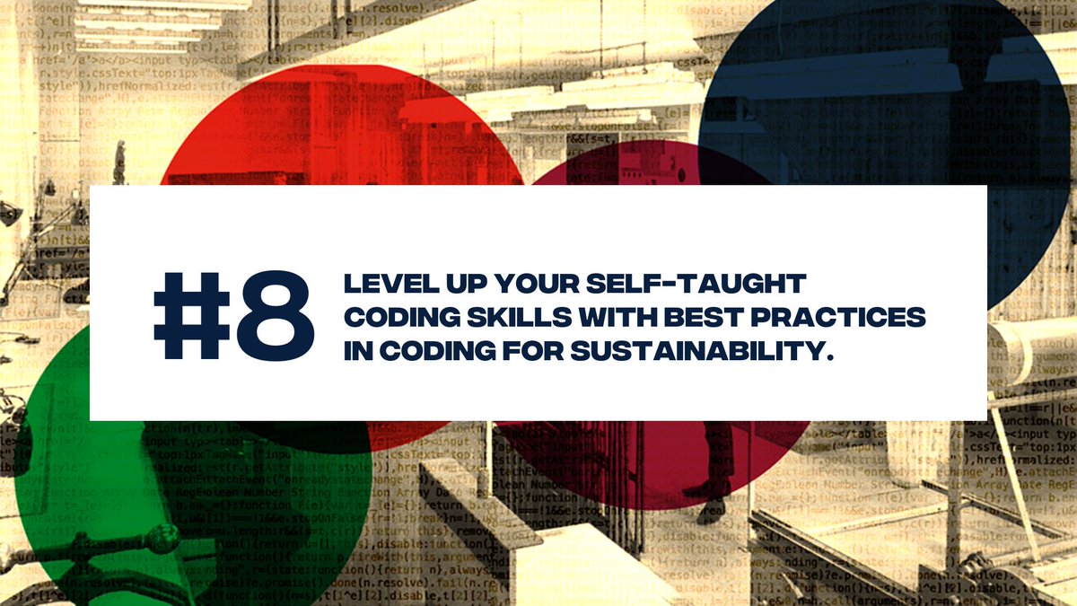 Reason #8 to attend the DH & RSE Summer School: Level up your self-taught coding skills with best practices in coding for sustainability Deadline to apply is this Friday. Find out more here: edin.ac/43PPe54
