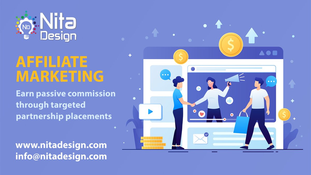 Boost your online presence with our results-driven affiliate marketing services. Increase revenue through strategic partnerships and effective affiliate programs tailored to your brand. #PartnerMarketing #AffiliateSales - nitadesign.com/affiliate-mark…