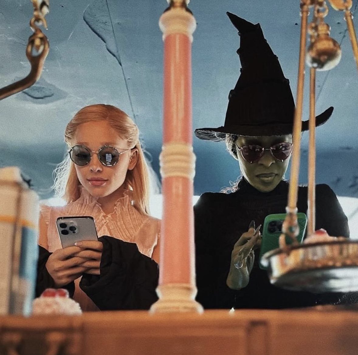 wickedupdate's tweet image. Ariana Grande shares new photos from the set of Wicked on Instagram.