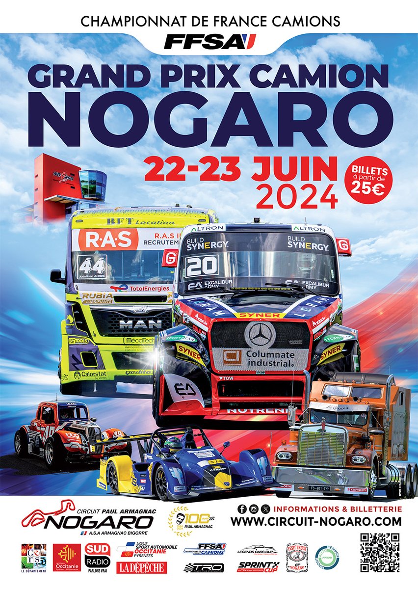 Circuit de Nogaro (@circuitnogaro) on Twitter photo 💥 Affiche Grand Prix Camion 2024 ‼️ 🚚
⏳RDV les 22 & 23 Juin 2024 !
🎟️ Billetterie en ligne : circuit-nogaro.com/billetterie-en…
<a href="/FFSportAuto/">FFSA</a> <a href="/cdfcamions/">CDFCAMIONS</a> <a href="/LegendsCars/">LEGENDS CARS CUP</a> <a href="/ProtoFunyo/">Proto Funyo</a> 💥 Affiche Grand Prix Camion 2024 ‼️ 🚚
⏳RDV les 22 & 23 Juin 2024 !
🎟️ Billetterie en ligne : circuit-nogaro.com/billetterie-en…
<a href="/FFSportAuto/">FFSA</a> <a href="/cdfcamions/">CDFCAMIONS</a> <a href="/LegendsCars/">LEGENDS CARS CUP</a> <a href="/ProtoFunyo/">Proto Funyo</a>