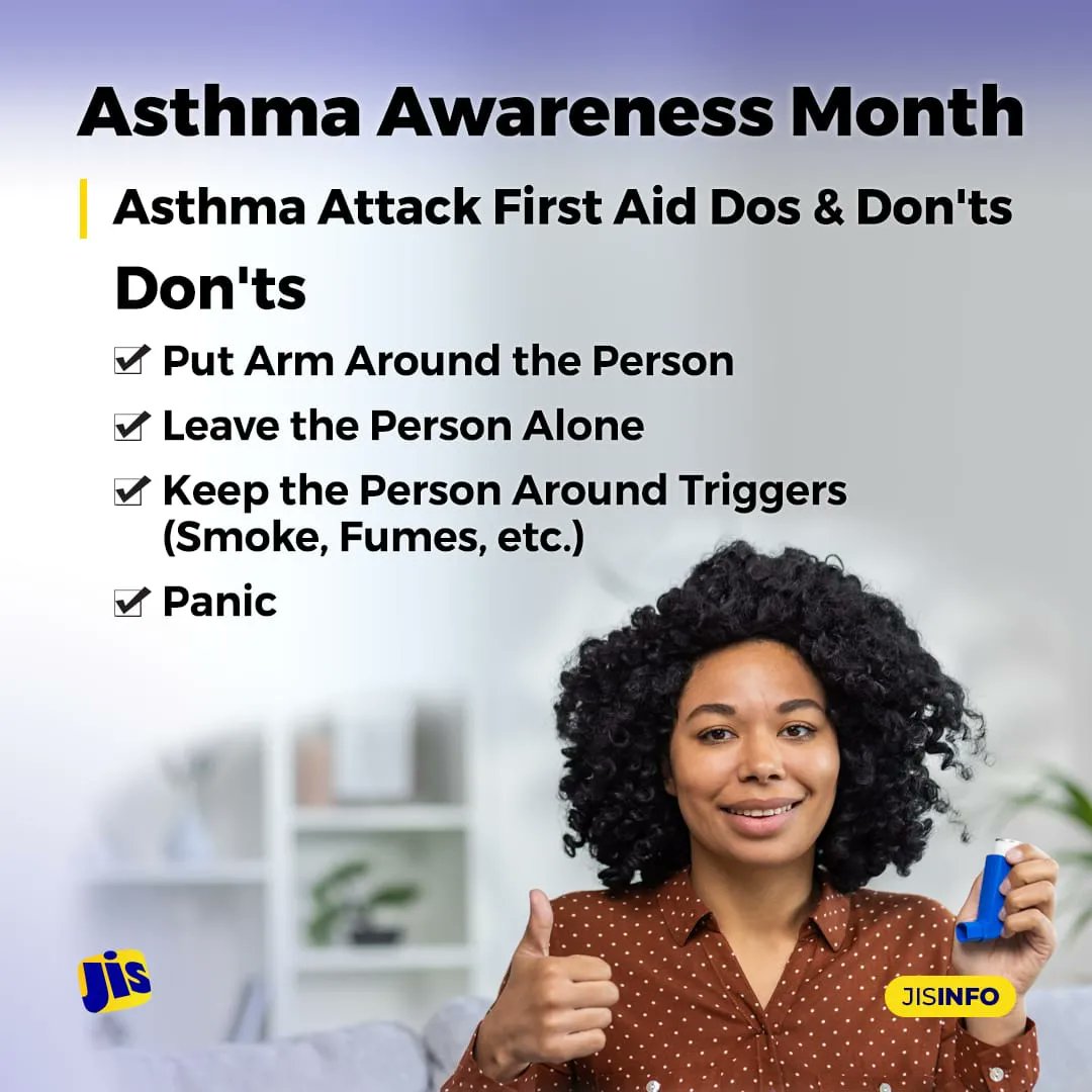 Here's what you should and shouldn't do if you witness an asthma attack.

#asthmaawarenessmonth #asthmaawareness #asthmaattack #asthma