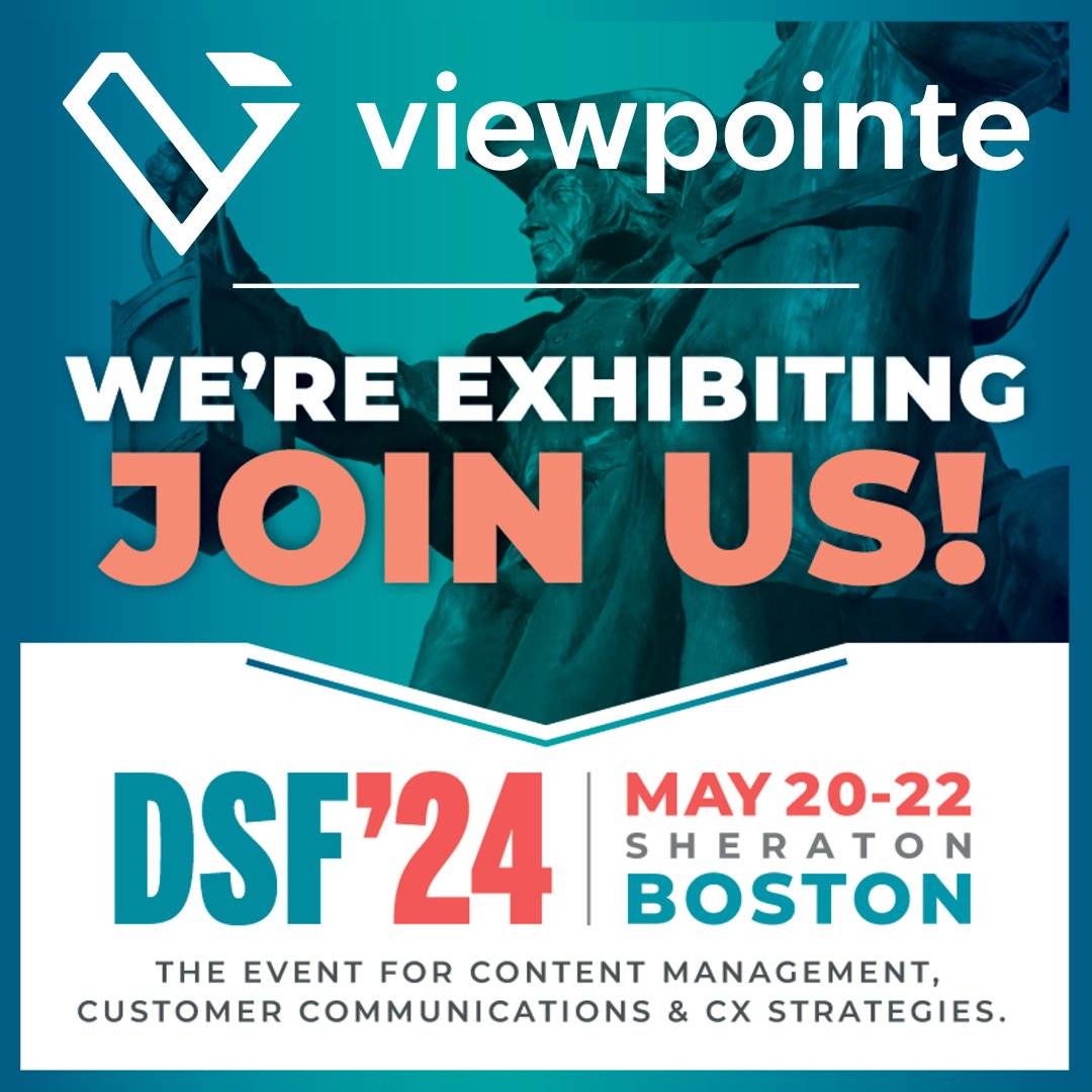 Viewpointe (@viewpointellc) on Twitter photo Join us at #DSF24Boston, Booth 505, and see how <a href="/Viewpointellc/">Viewpointe</a> manages vast document volumes securely. Let’s tackle your content management challenges together! 📊 #ContentServices #Innovation #Viewpointe Join us at #DSF24Boston, Booth 505, and see how <a href="/Viewpointellc/">Viewpointe</a> manages vast document volumes securely. Let’s tackle your content management challenges together! 📊 #ContentServices #Innovation #Viewpointe
