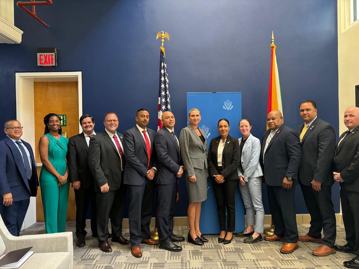 We had an incredibly productive day in Georgetown, Guyana 🇬🇾 as we had the honor of meeting with President Dr. Mohamed Irfaan Ali, U.S. Ambassador Nicole Theriot, and Guyana Police Force Deputy Commissioner Calvin Brutus. The day was filled with meet and greets, a group run