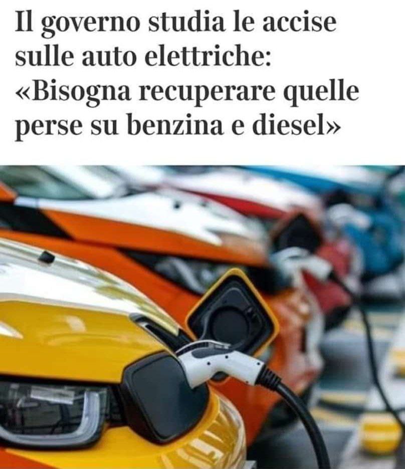 IL GOVERNO STUDIA LE ACCISE SULLE AUTO ELETTRICHE: «BISOGNA RECUPERARE QUELLE PERSE SU BENZINA E DIESEL»