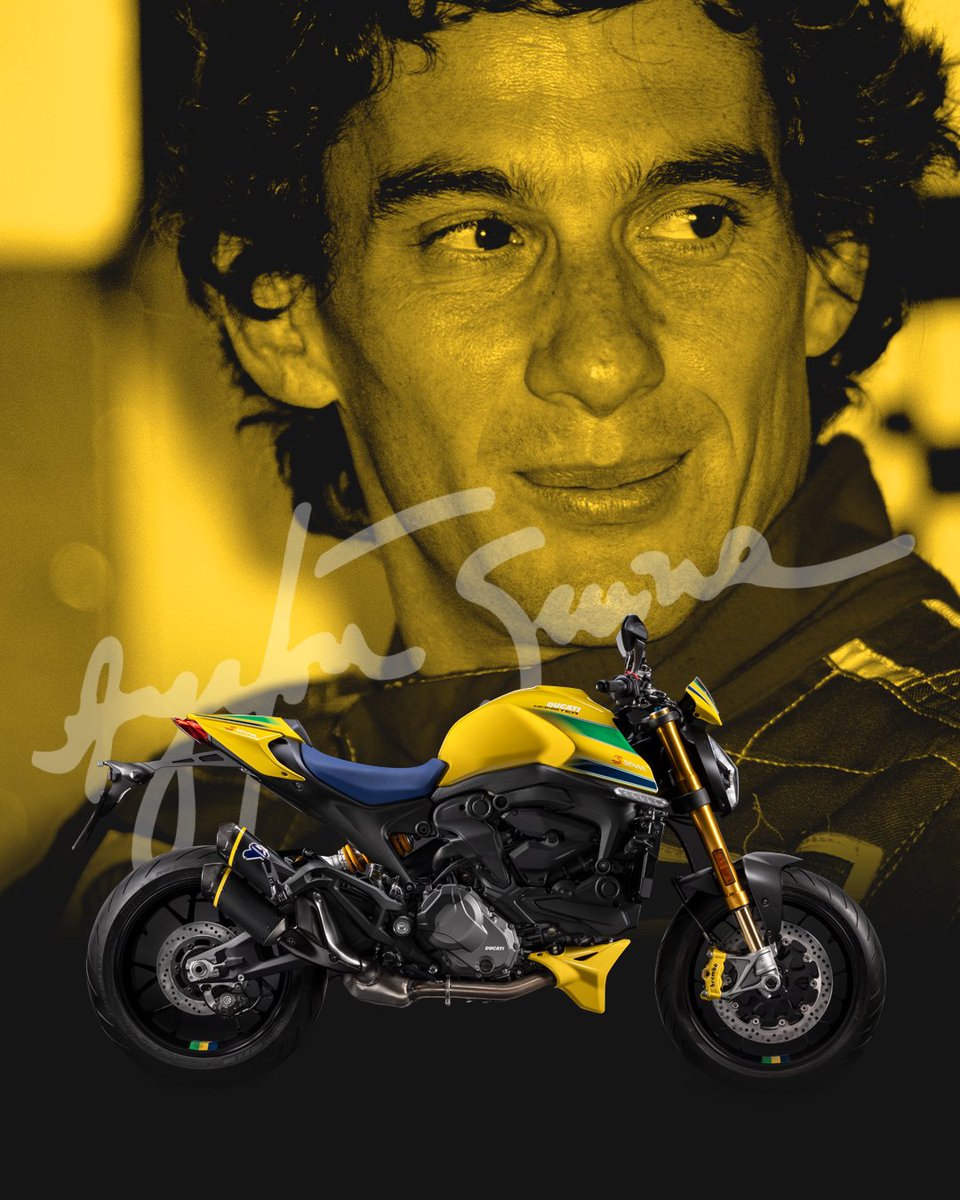 He’s got 3 F1 World Championships, 41 victories in F1 races, and was one of the first owners of a Ducati Monster. Who do you think inspired the new Monster Senna? #Ducati #MonsterSenna #LegendsRideOn