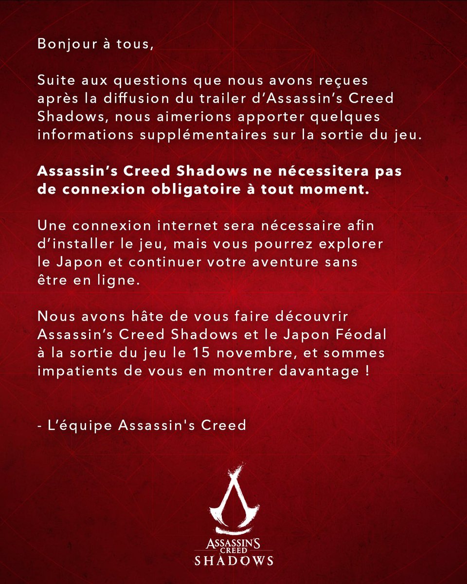 Officiel : Assassin's Creed Shadows
