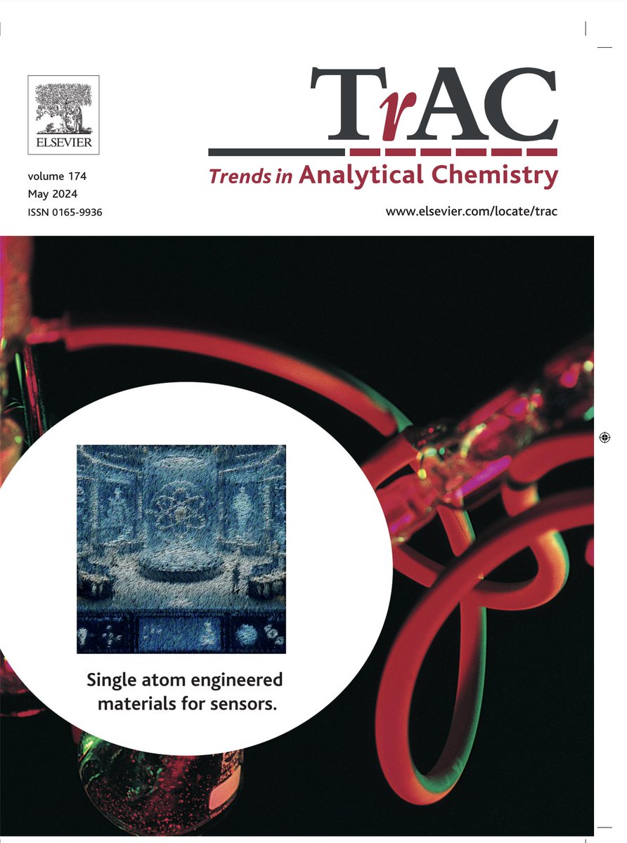 Our 📜review on #Single ⚛️ #Atom 👨‍💻#Engineering in #Sensing was featured on a 📔 cover of TrAC journal #TECHSCALE @FutureEnergyLab @CEITEC_Brno @VUTvBrne