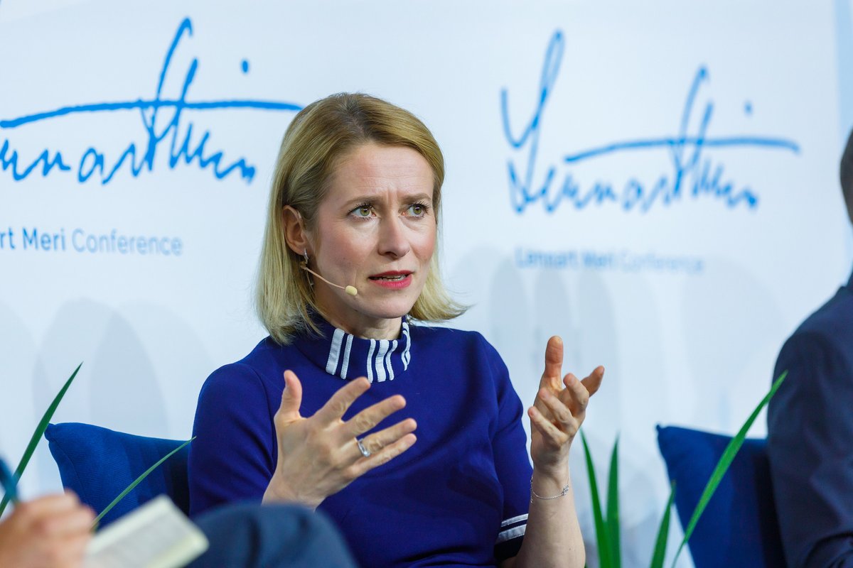 Estonian PM Kaja Kallas: 'The problem with misinformation is that it is undermining the truth. It means no one believes anything... It undermines democracy.' @kajakallas

#LennartMeriConference