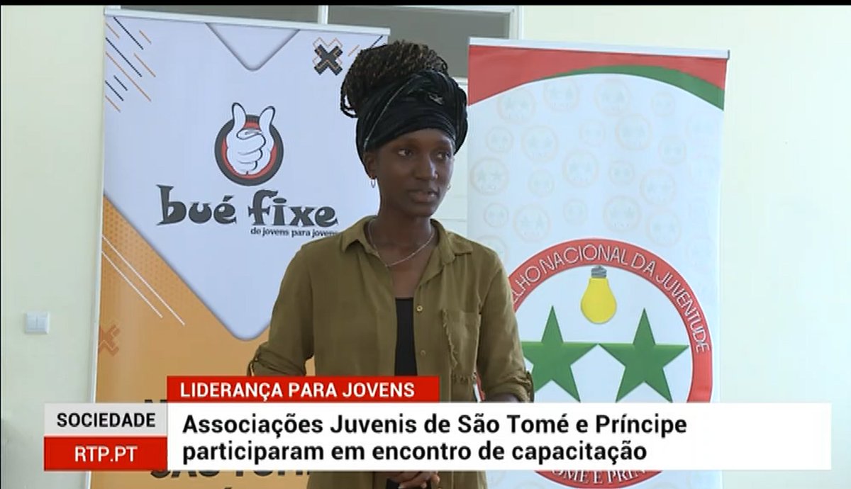 ONG_BueFixe's tweet photo. Reveja a reportagem da RTP-África  sobre a sessão de encerramento da primeira fase do projeto “Reforço de Capacidades das Associações Juvenis de São Tomé e Príncipe”, com o término das sessões de capacitação.
https://t.co/W2KKv5hCSD
#BueFixe #DeJovensParaJovens #STP #CNJSTP https://t.co/tap2oCLwnH