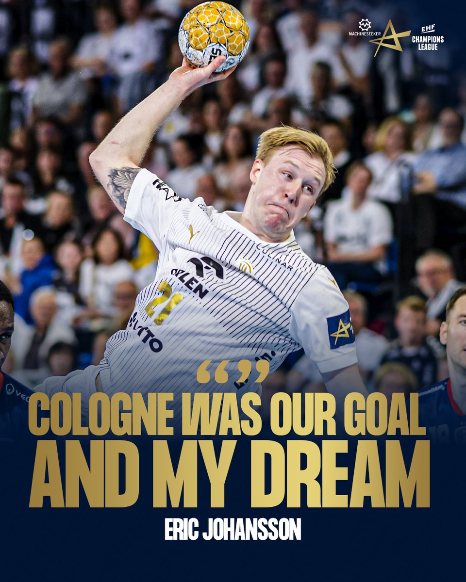 From setback to sensation: THW Kiel's 🦓 Johansson leads the charge to 𝗘𝗛𝗙 𝗙𝗜𝗡𝗔𝗟𝟰 𝗴𝗹𝗼𝗿𝘆, fueled by belief and eight magic goals against Montpellier ❗ Dreams turned reality ✨, one goal at a time. Interview here 📝 eurohandball.com/en/news/en/joh…