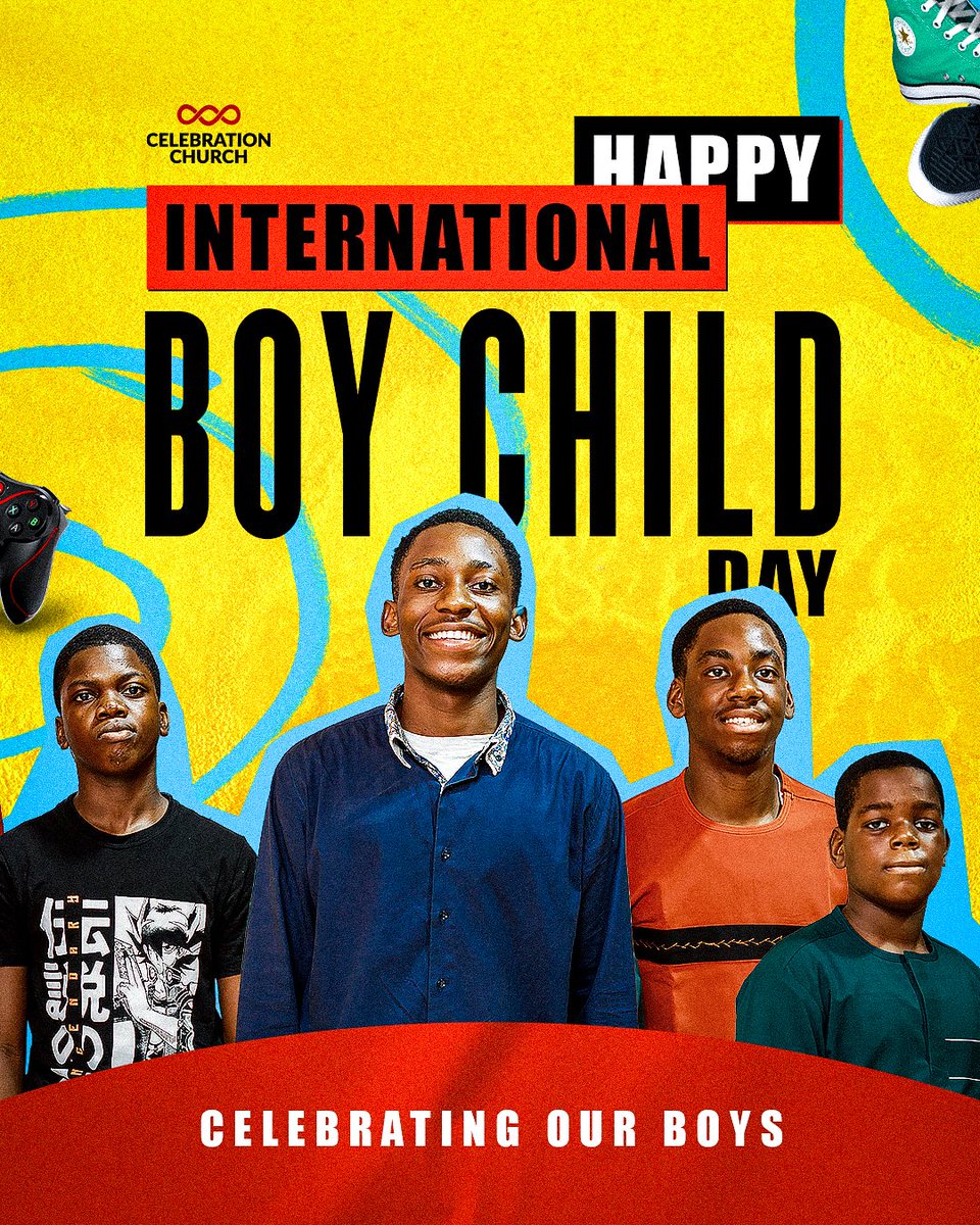 It's International Day of the Boy Child celebration 👦 We decree greatness, balance and sound mind upon all our male children. You will continually grow in supernatural grace and wisdom. Happy International Day of the Boy Child, You're loved, cherished and Valued! We celebrate