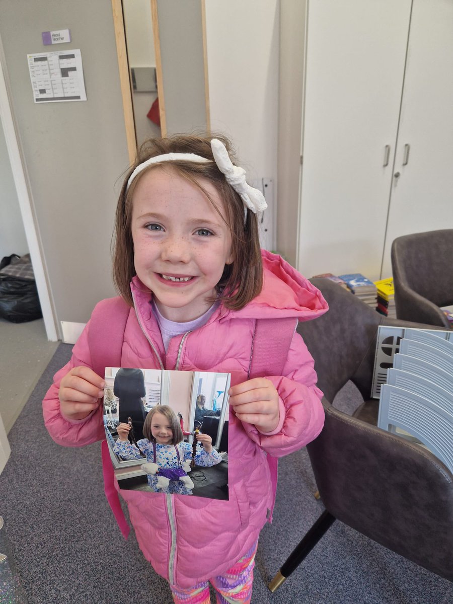 Freya made a beautiful gesture of donating her hair after having it cut. Such a kind and caring this to do 💕We love your new style 🥰 #actofkindness