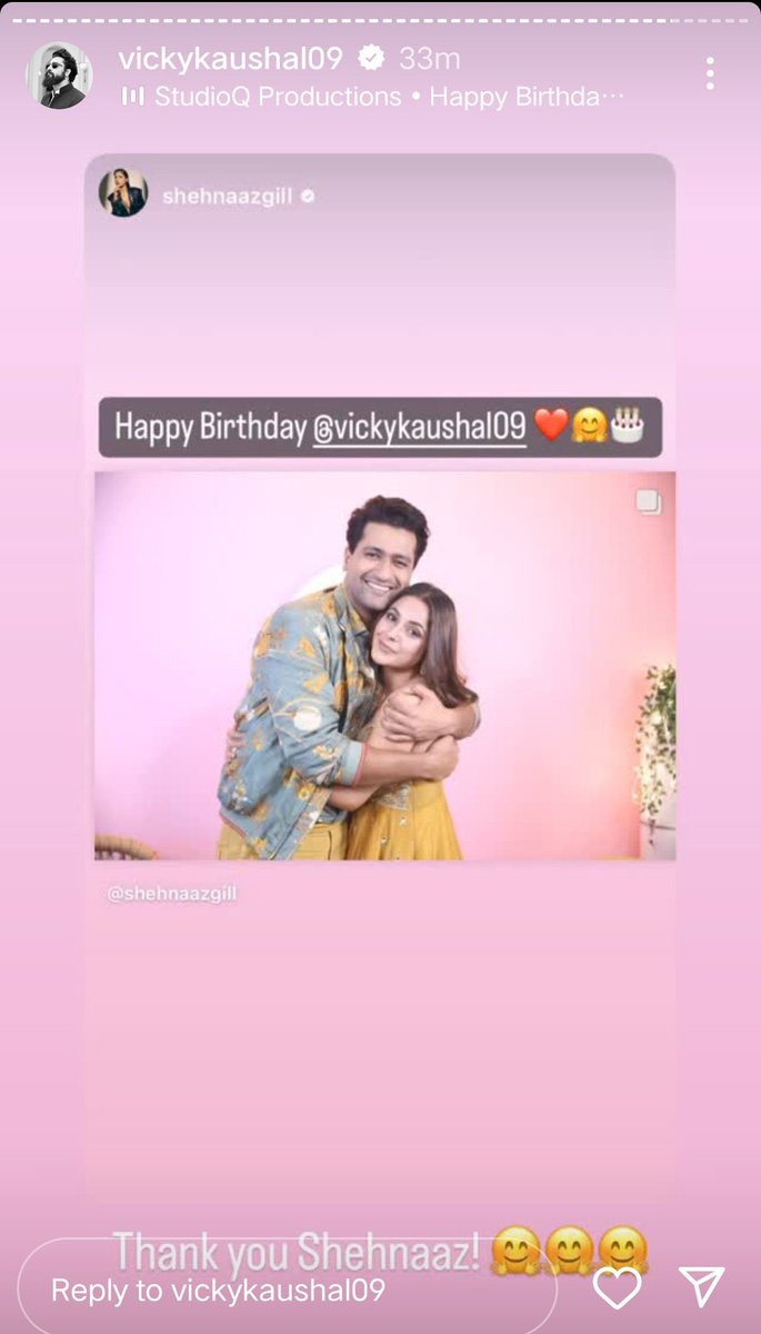 Shehnaaz’s Happy Birthday Message to Vicky Kaushal ✨ #ShehnaazGill | @ishehnaaz_gill