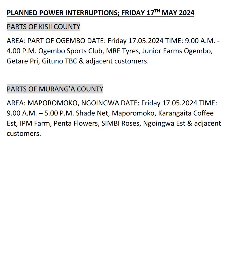 Kenya Power tweet media