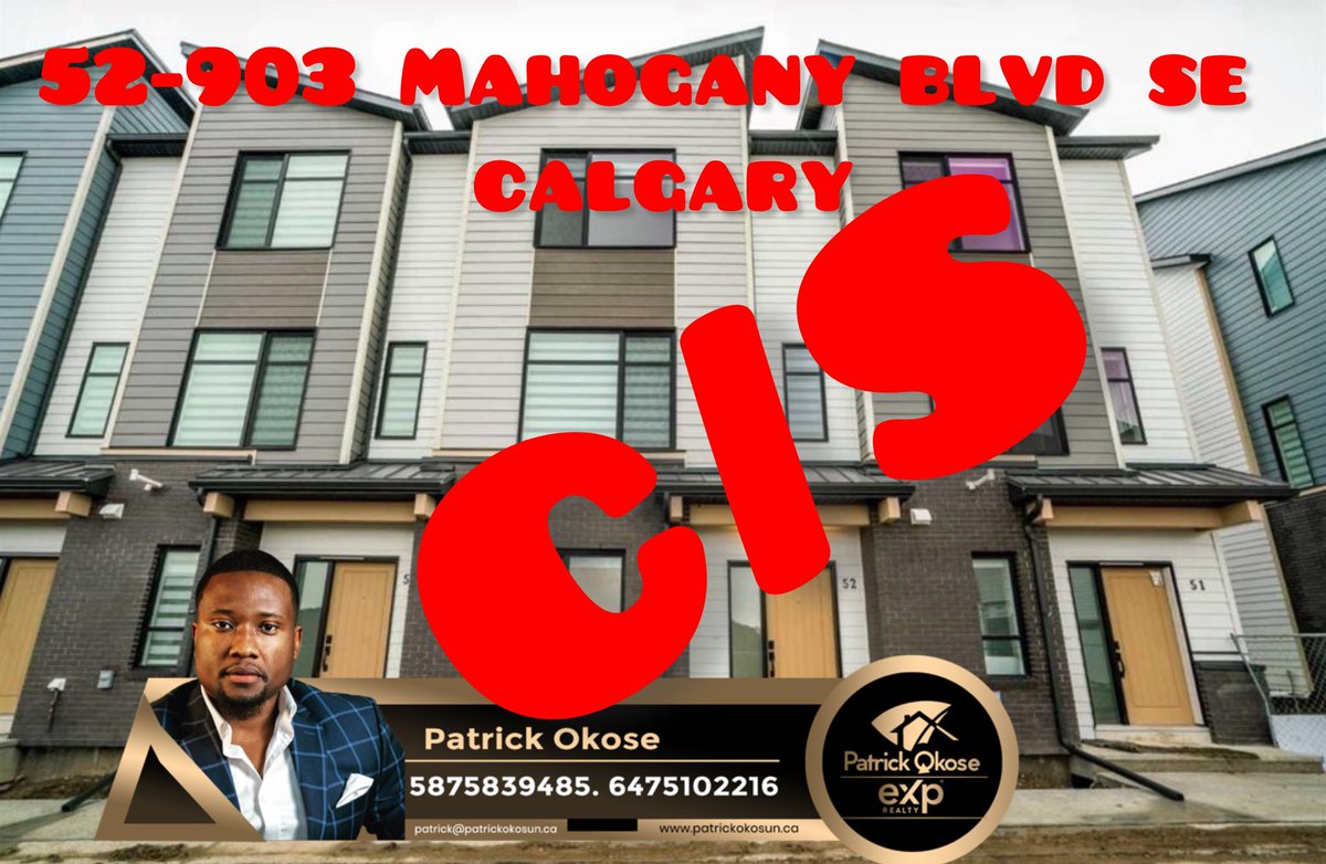 CONDITIONALLY SOLD!!! Welcome to this BRAND NEW well UPGRADED gem. Townhouse in highly desired MAHOGANY SW of the city. Offering 3 bedrooms, 2.5 baths and located close to EASY ACCESS to the city, #therealpatrickokose #comingsoon #skyviewcalgary #skyview #skyviewyyc #setoncalgary