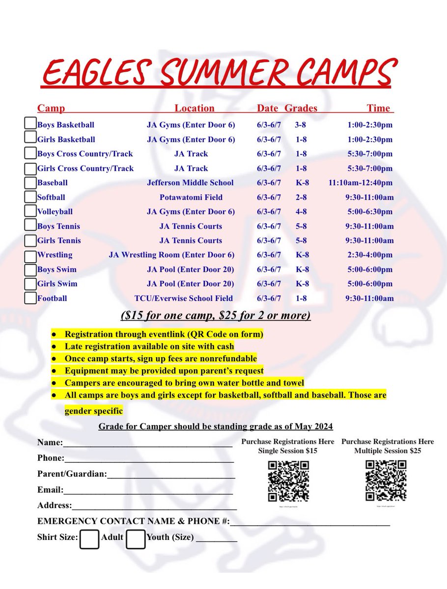 Families: Here are some summer athletic camp opportunities from Adams High School. 
<a href="/SBJohnAdamsHigh/">John Adams HS</a>