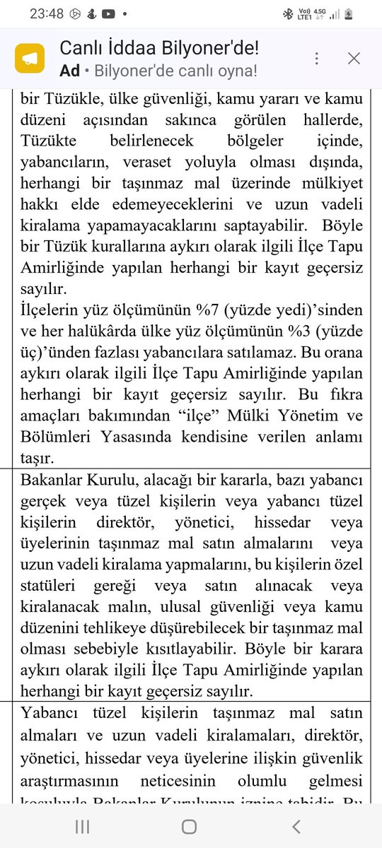 YABANCILARIN SINIRSIZ MÜLK ALIMINI KISITLAYAN YASA TASARISI PAZARTESİ MECLİS'TEN GEÇECEK SON ŞEKLİ TATMİNKAR DEĞİL
YABANCILARLA VATANDAŞ YAPILAN YABANCILAR TOPRAK ALMAYA VE YAP-SATCILIĞA DEVAM EDECEK
Başta İsrailliler olmak üzere, İngilizler, Ruslar, İranlılar, Ukraynalılar+