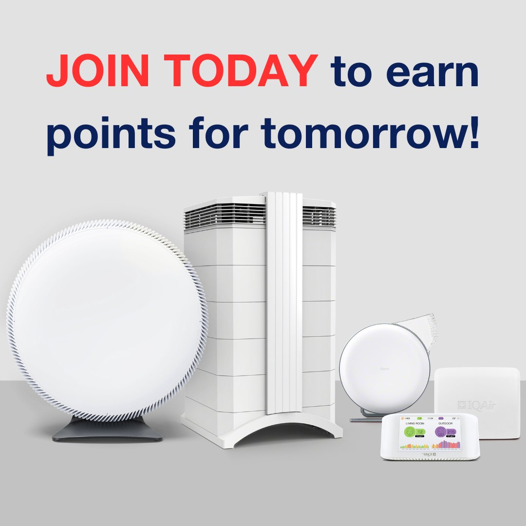 Announcing the IQAir Rewards Program! Earn points towards exclusive rewards every time you shop. Get 2,000 points just for joining, earn special birthday rewards, and celebrate cleaner air with every purchase. Sign up today! iqair.com/us/loyalty-pro…