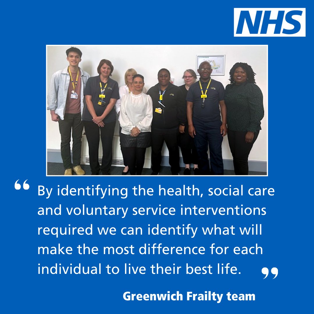 At next week’s #CommunityHealthServices webinar, we’ll hear from Greenwich Frailty team on the success of their #frailty service and their aims for the future to help individuals live their best life @OxleasNHS 24 May @ 4pm Register here: events.england.nhs.uk/events/communi…