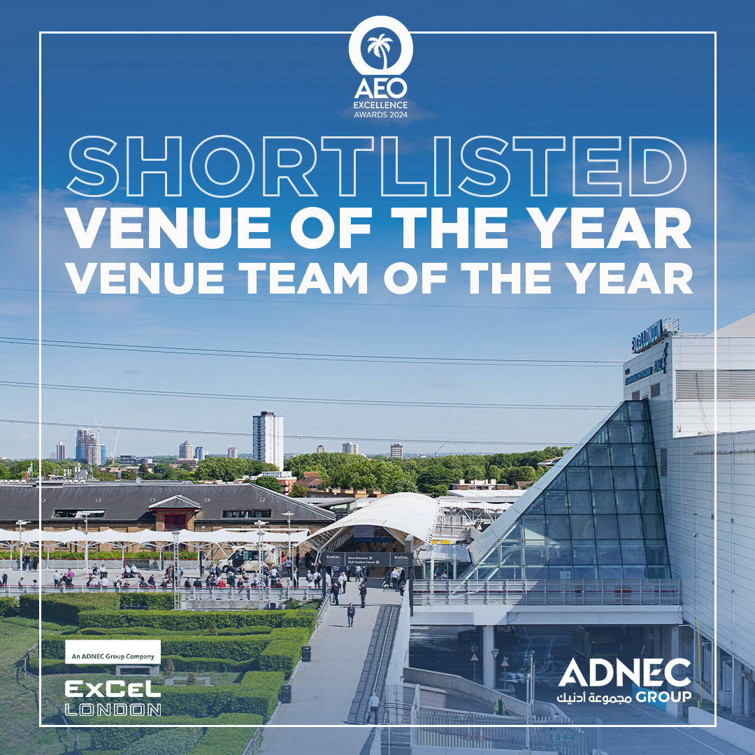 We have some news...

Delighted for #ExCeLLondon and @ADNECGroup to be shortlisted in the 'Venue of the Year' category at the 2024 #AEOAwards 🙌

Our amazing Ops Team are also in the running for 'Venue Team of the Year'.

Best of luck to everyone!