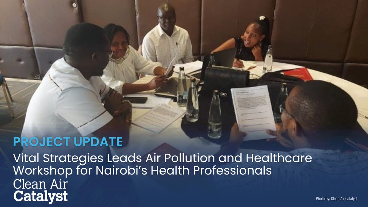 As part of the Clean Air Catalyst work in Nairobi, our partner @VitalStrat led a workshop for #publichealth professionals in 2023 focused on the relationship between #airpollution and health. 

Learn more about the workshop 🩺: bit.ly/3NH4hHX